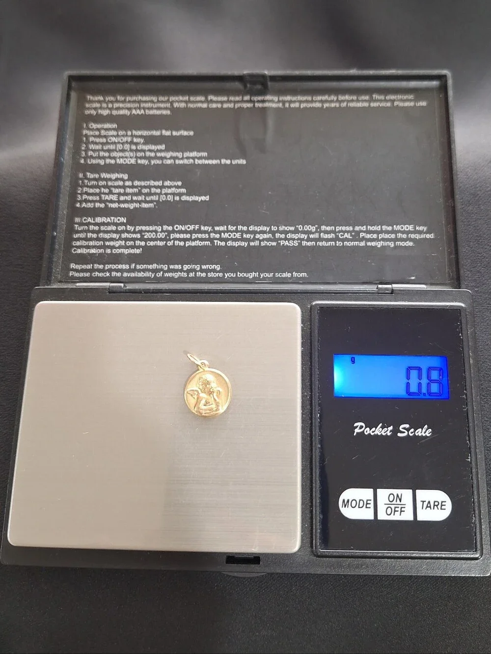 Vintage 14K Gold Cherub Angel Charm Pendant Guardian Angel Keepsake Double Sided - Picture 3 of 9